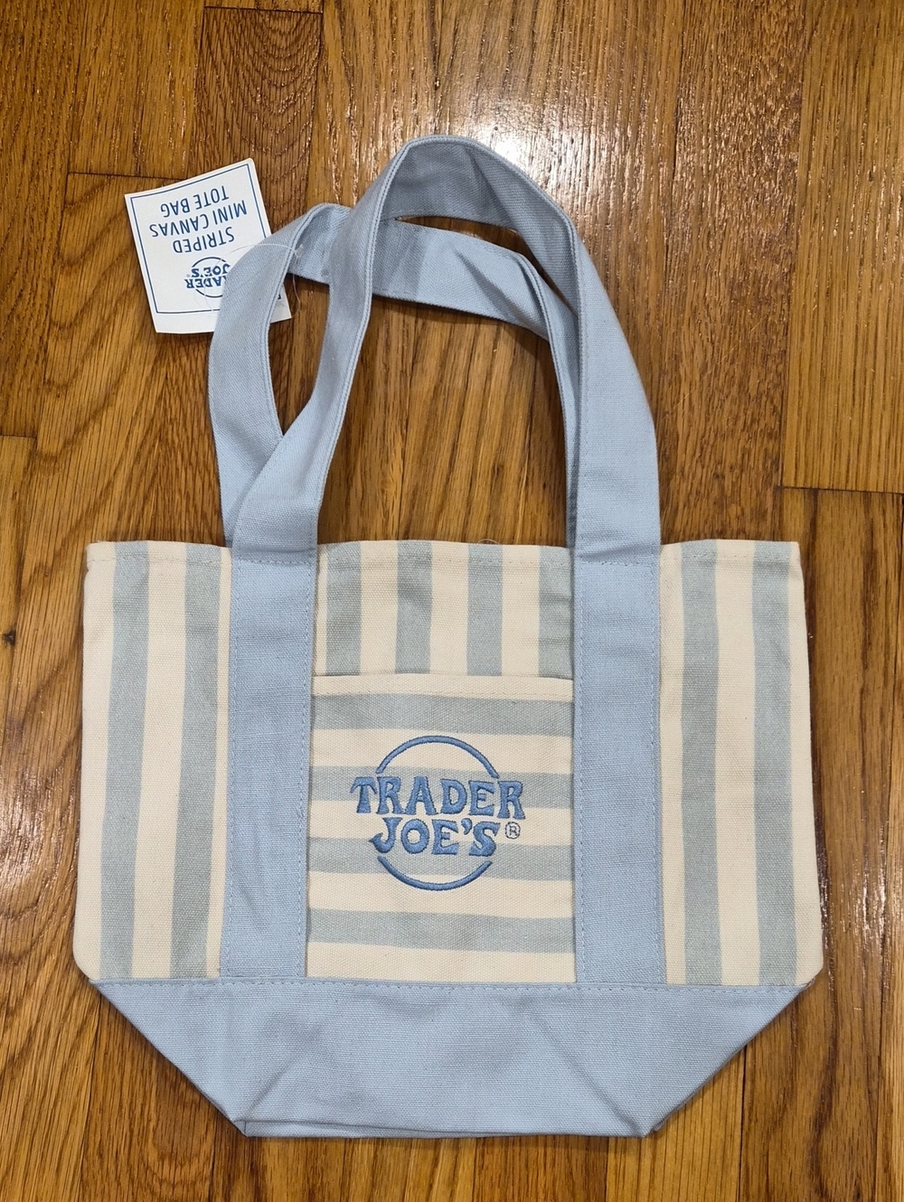 Trader Joe's Blue & Cream Striped Tote Bag - Summer 2026